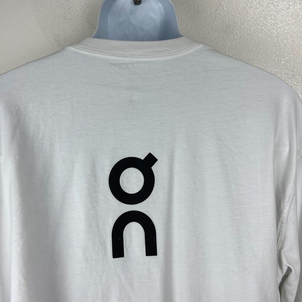 On Cloud Long Sleeve Shirt Men Extra Large White Run On Clouds Club Long Tee - Picture 11 of 15